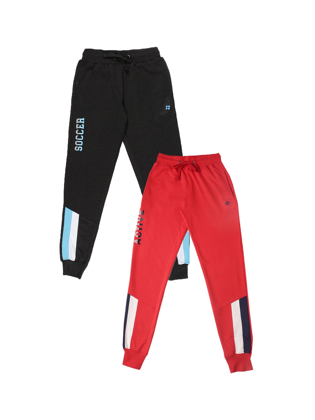

Dollar Boys Pack Of 2 Solid Straight-Fit Joggers, Black
