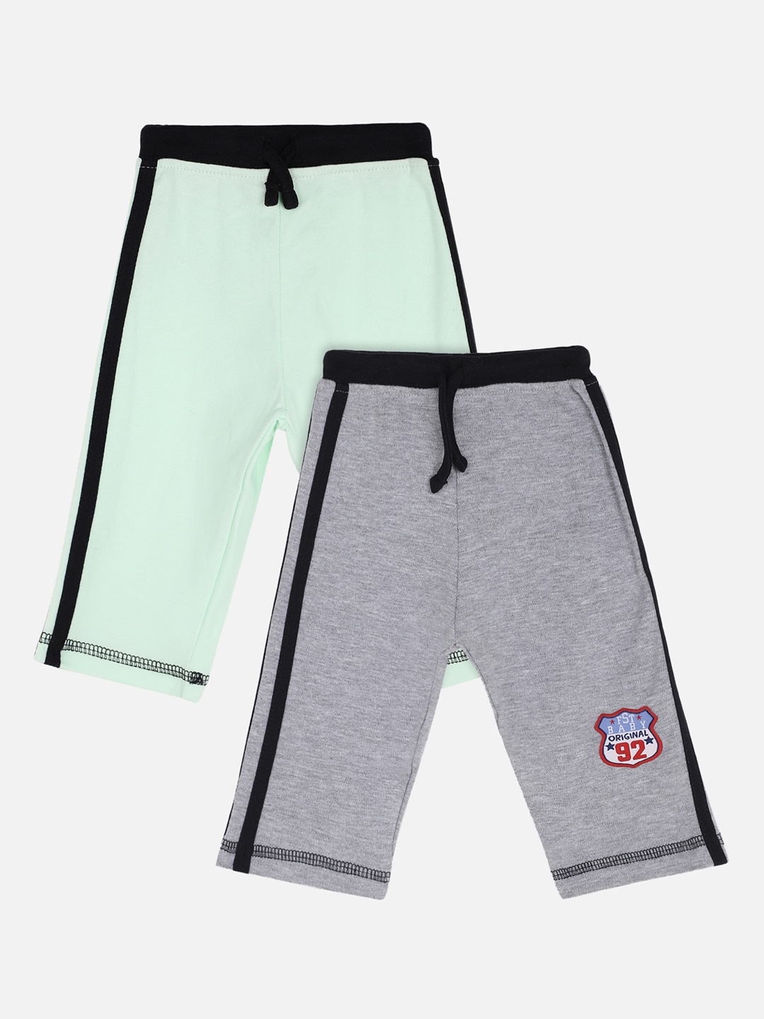 

Bodycare First Infant Boys Pack Of 2 Solid Straight-Fit Track Pants, Grey