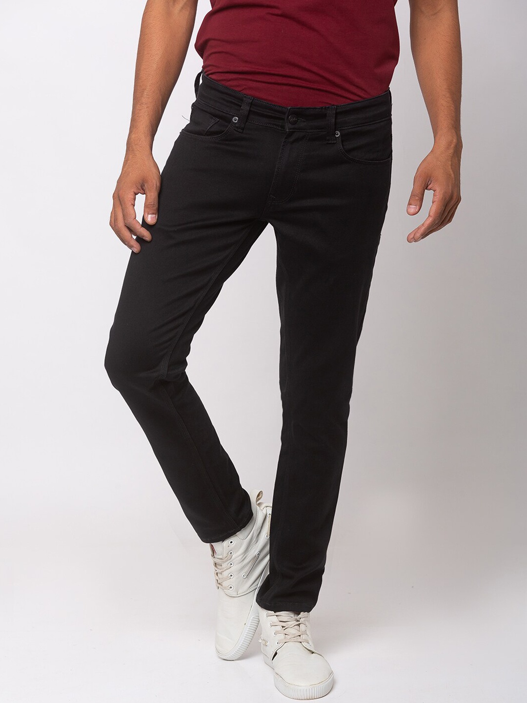 

SPYKAR Men Black Super Skinny Fit Low-Rise Clean Look Jeans