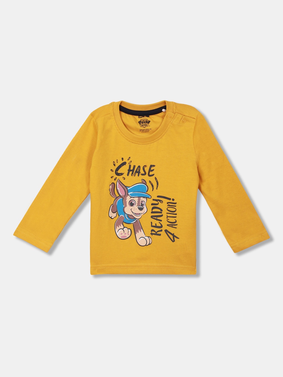 

Donuts Boys Yellow Printed Round Neck T-shirt