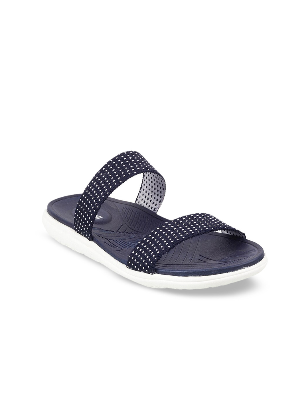 

Mochi Women Blue Textured Open Toe Flats