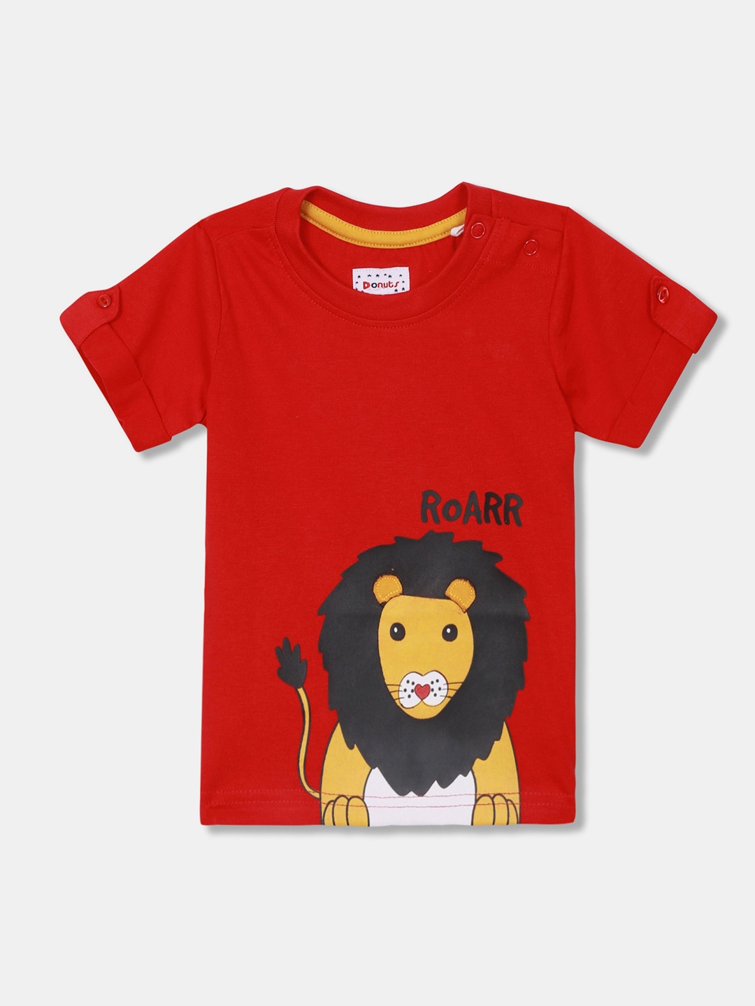 

Donuts Boys Red Printed Round Neck T-shirt