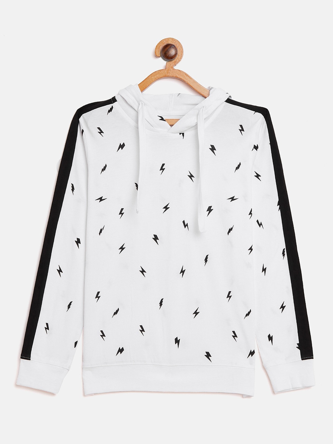 

GRITSTONES Boys White Printed Hood T-shirt