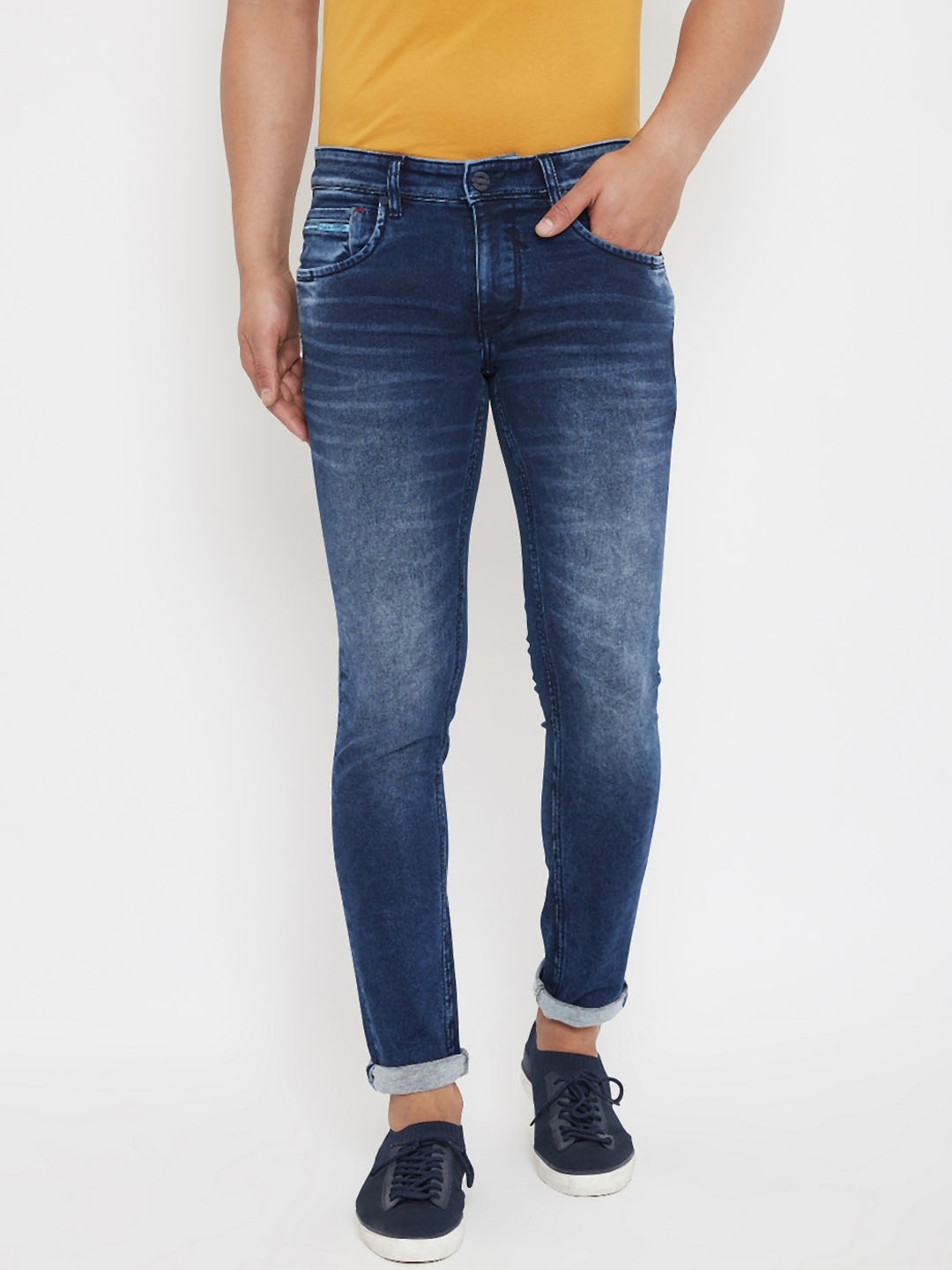 

American Archer Men Blue Skinny Fit Low-Rise Clean Look Jeans