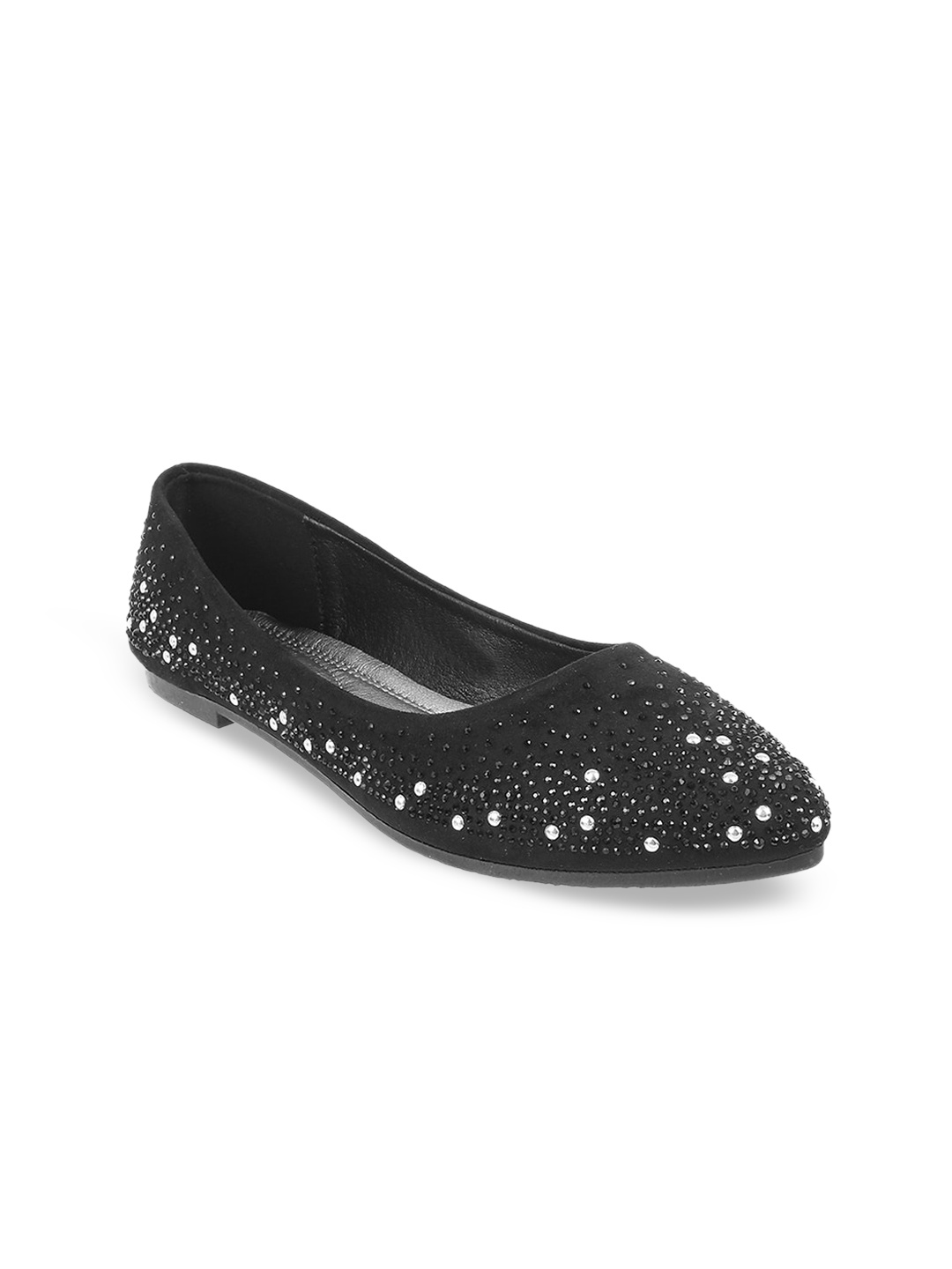 

Mochi Women Black Embellished Ballerinas