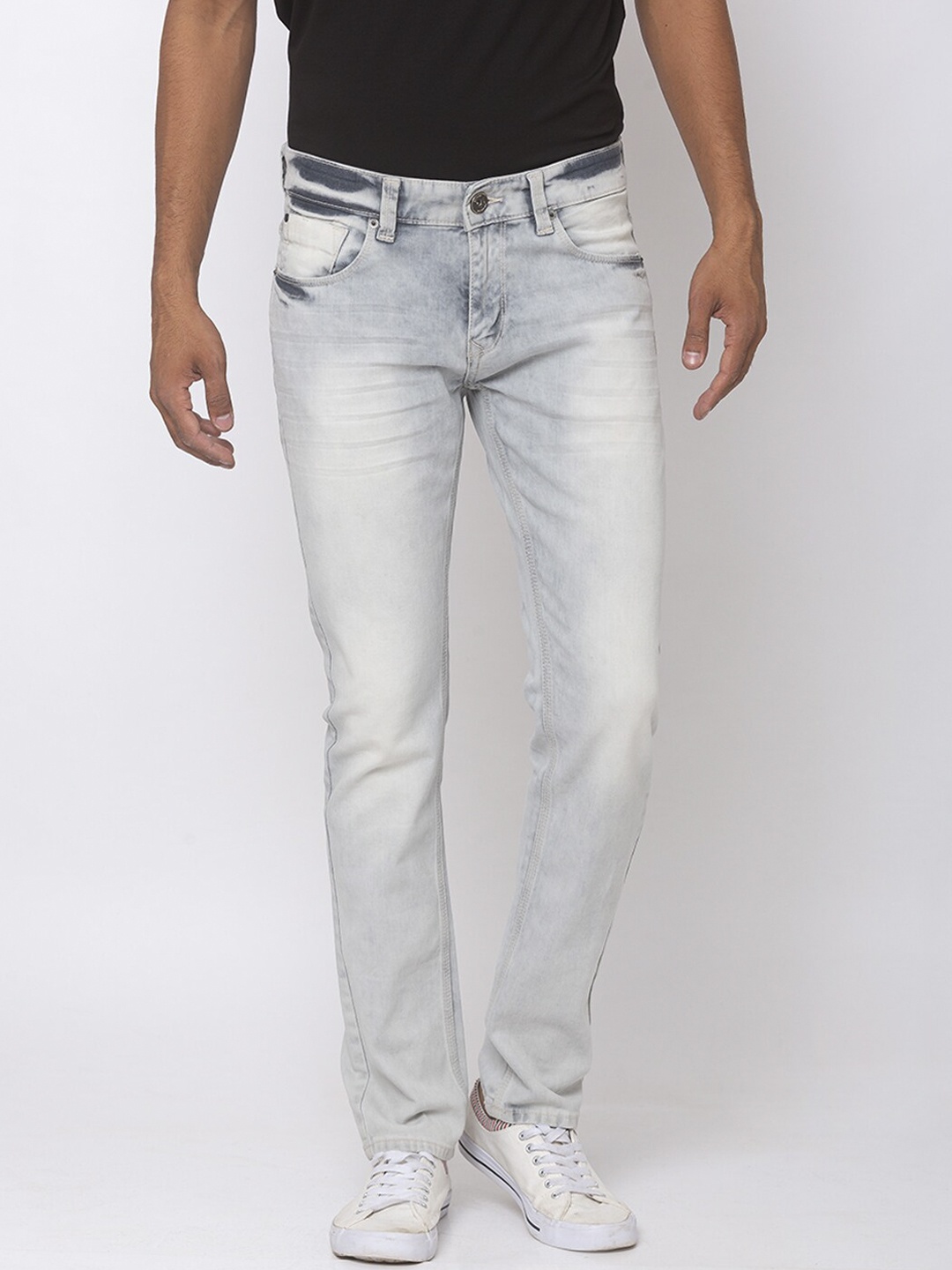 SPYKAR Men Grey Skinny Fit Low-Rise Clean Look Jeans