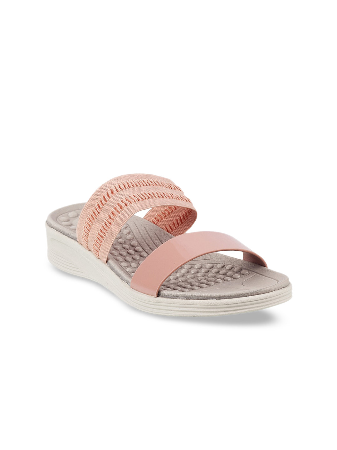 

Mochi Women Pink Woven Design Comfort Heels
