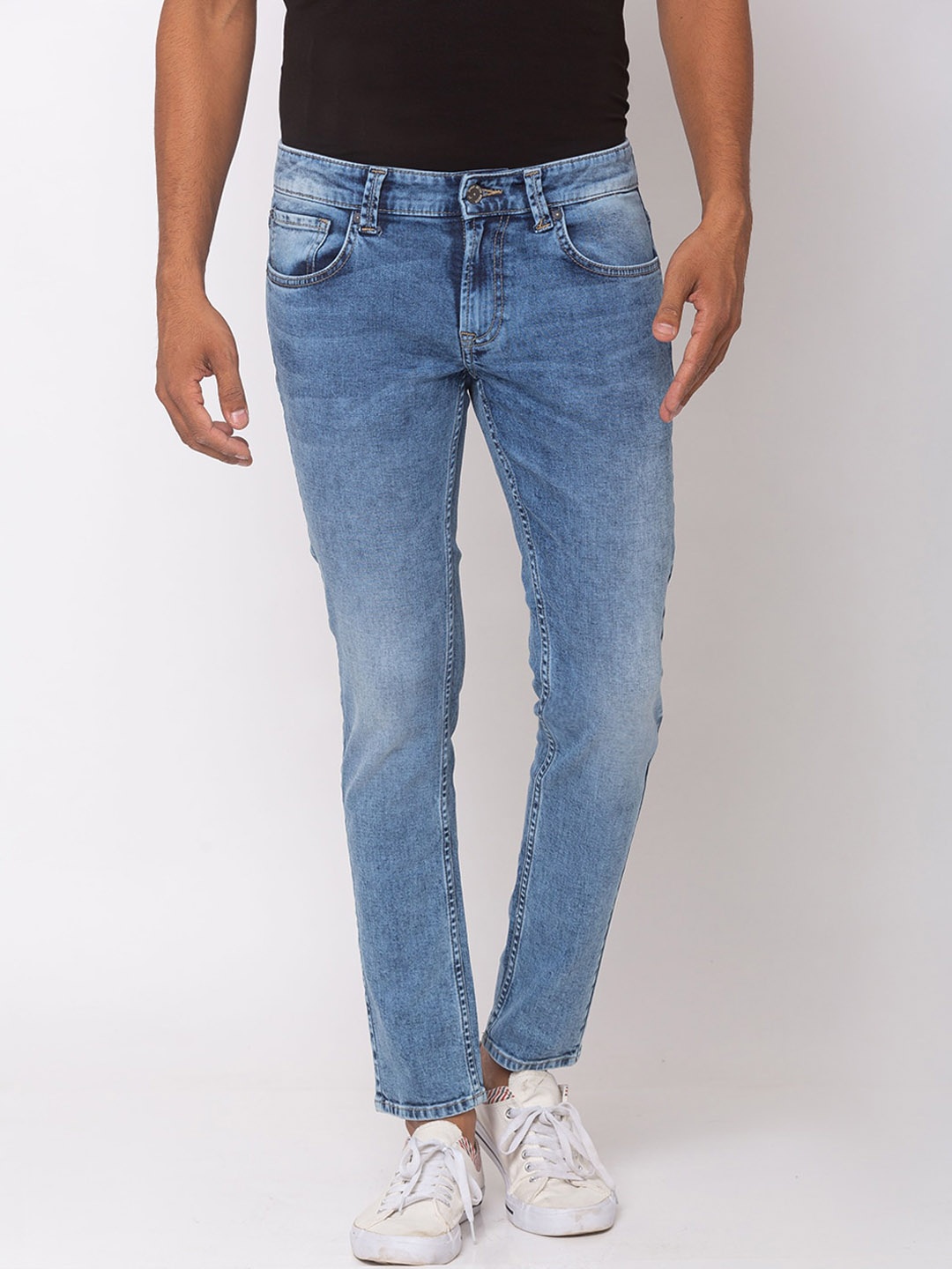 

SPYKAR Men Blue Super Skinny Fit Low-Rise Clean Look Jeans