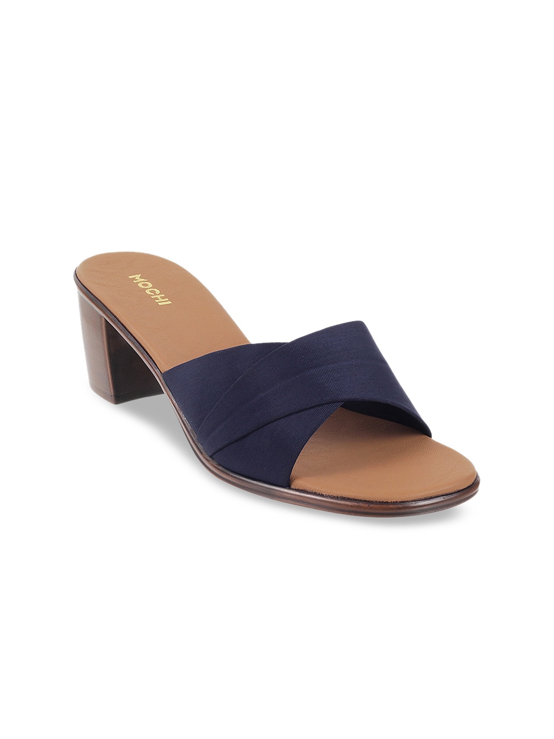 

Mochi Women Navy Blue Solid Block Heels