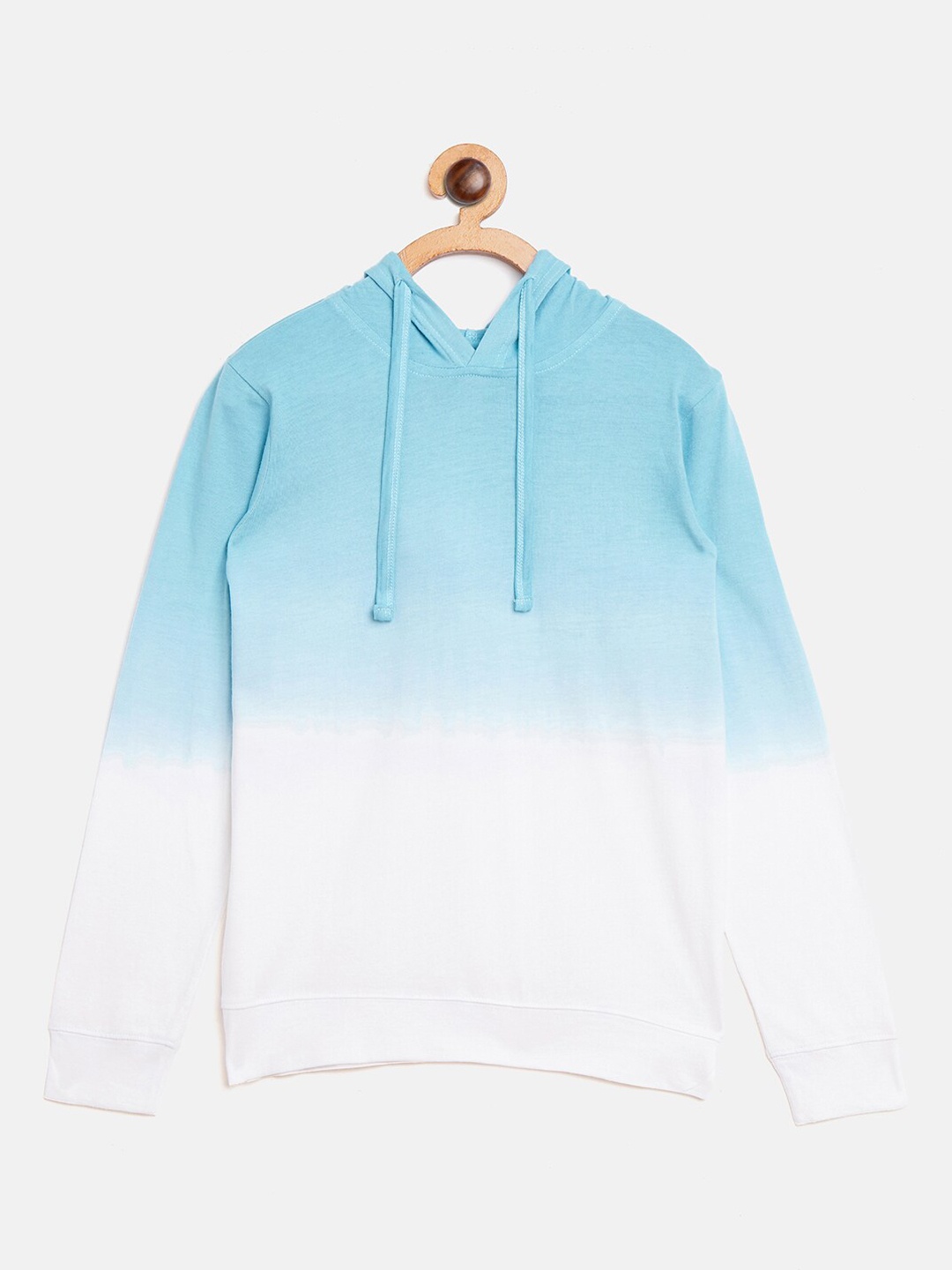 

GRITSTONES Boys White & Blue Tie & Dye Hood T-shirt