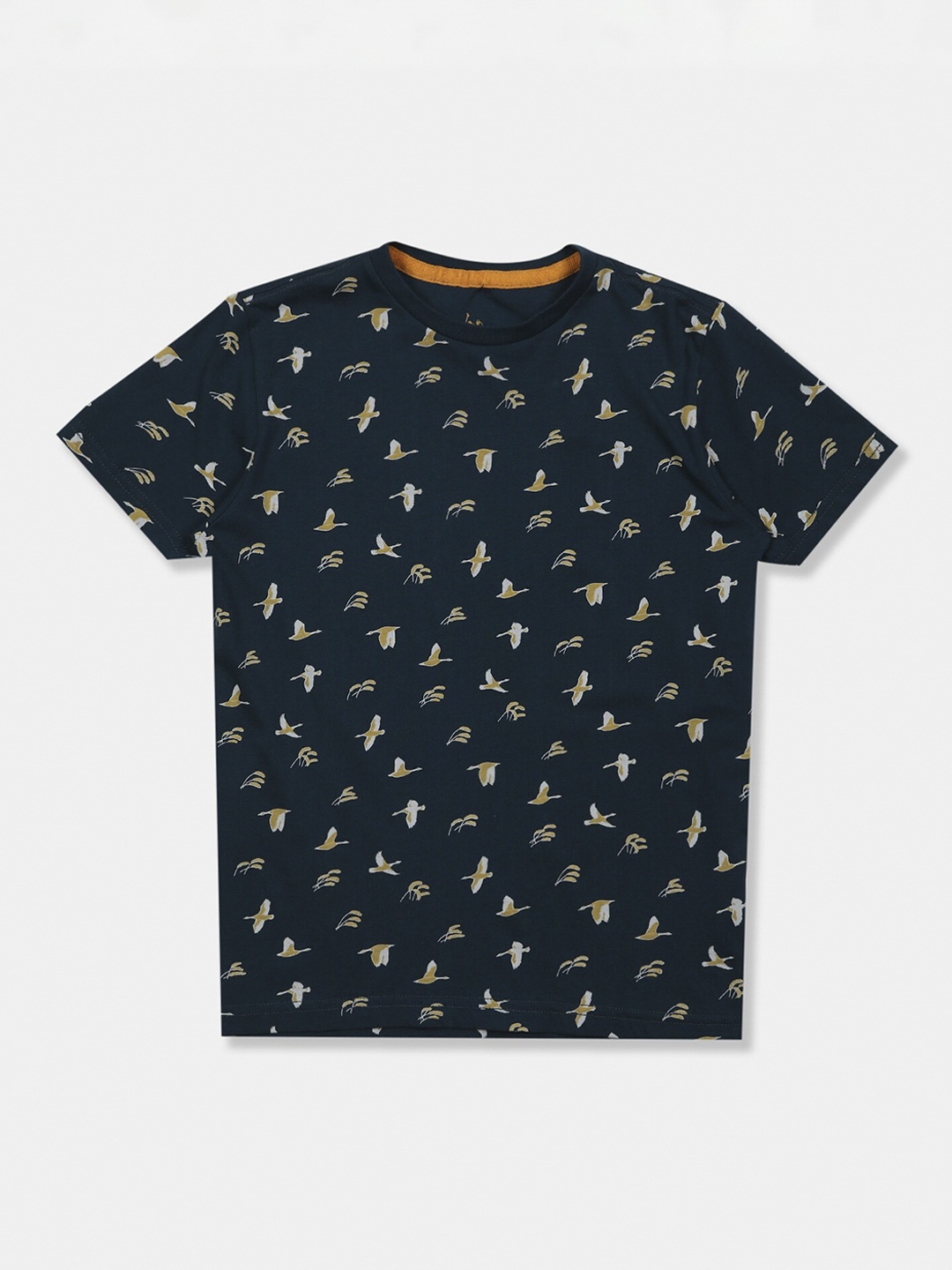 

U.S. Polo Assn. Kids Boys Navy Blue Printed Round Neck T-shirt