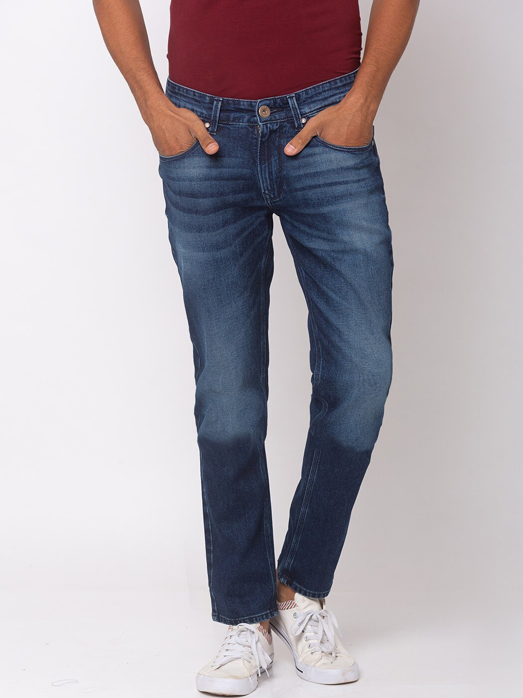 

SPYKAR Men Blue Skinny Fit Low-Rise Clean Look Jeans