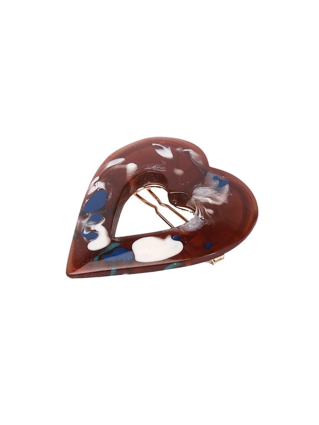 

FOREVER 21 Maroon Heart Cut-Out Bobby Pins
