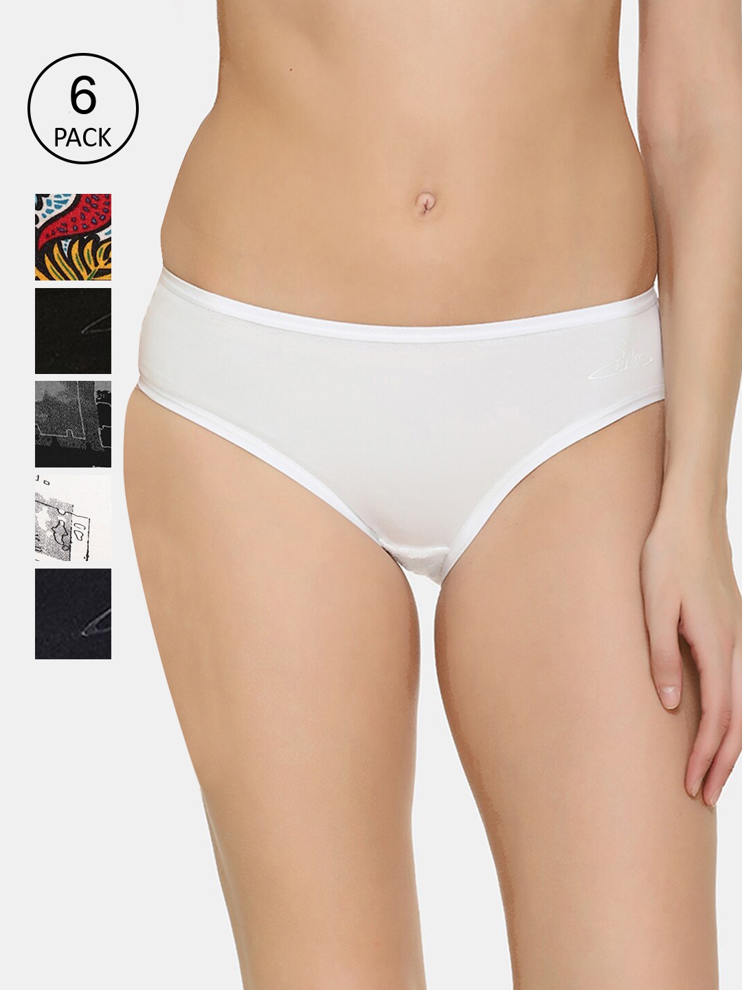 

Skidlers Women Pack Of 6 Assorted Hipster Briefs BRIEF-ALL-PACK OF 6