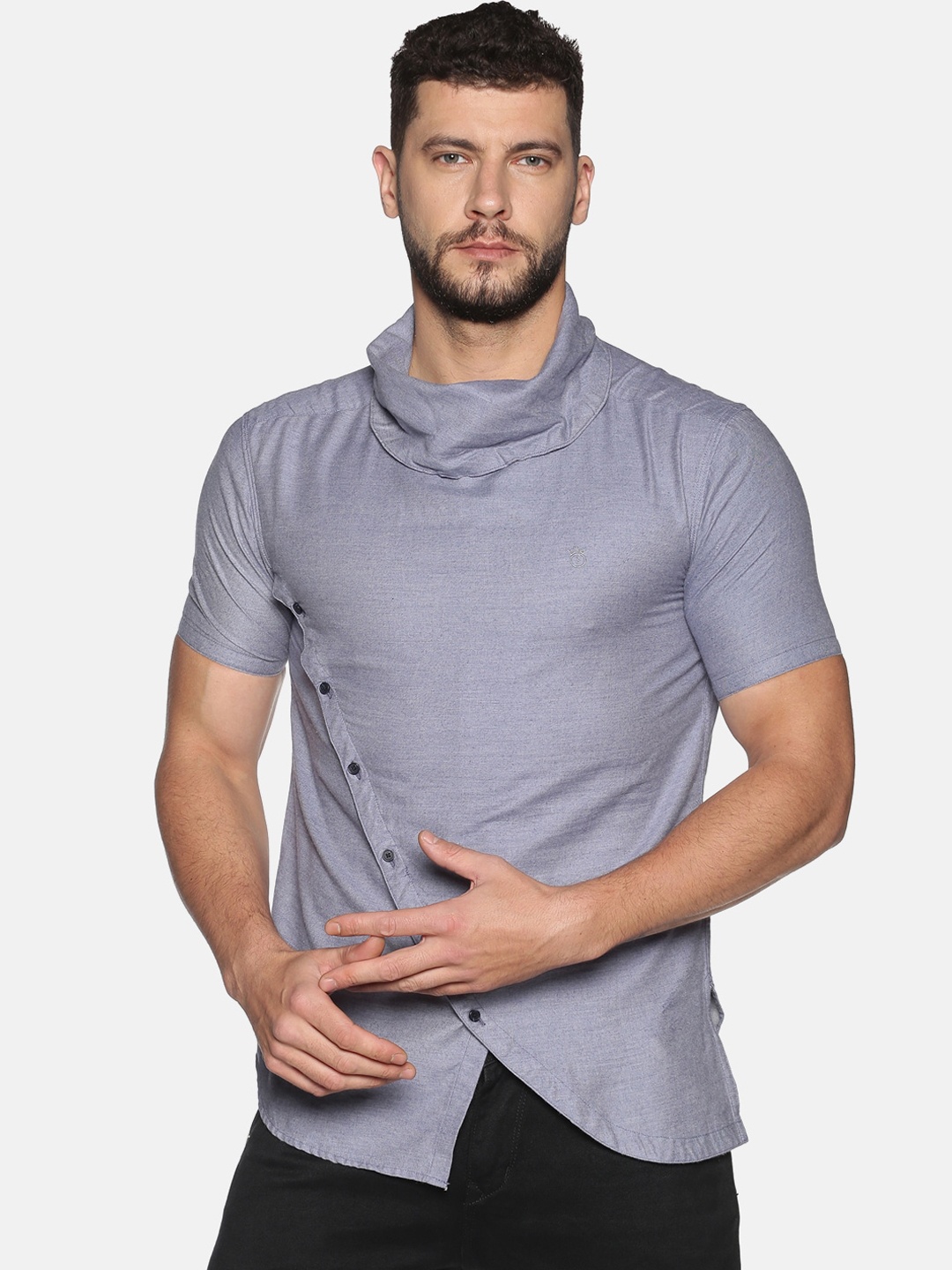 

SHOWOFF Men Blue Slim Fit Solid Casual Shirt