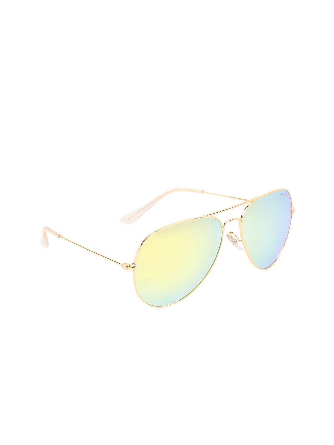 

Marc louis Unisex Mirrored Lens UV Protected Aviator Sunglasses MARC LOUIS P3026, Green