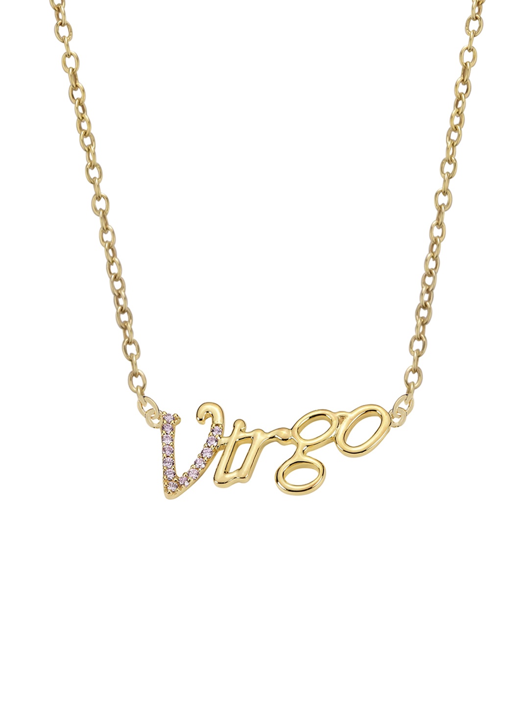 

LA SOULA 925 Gold Sterling Silver Natural Zircon Pendant With Chain