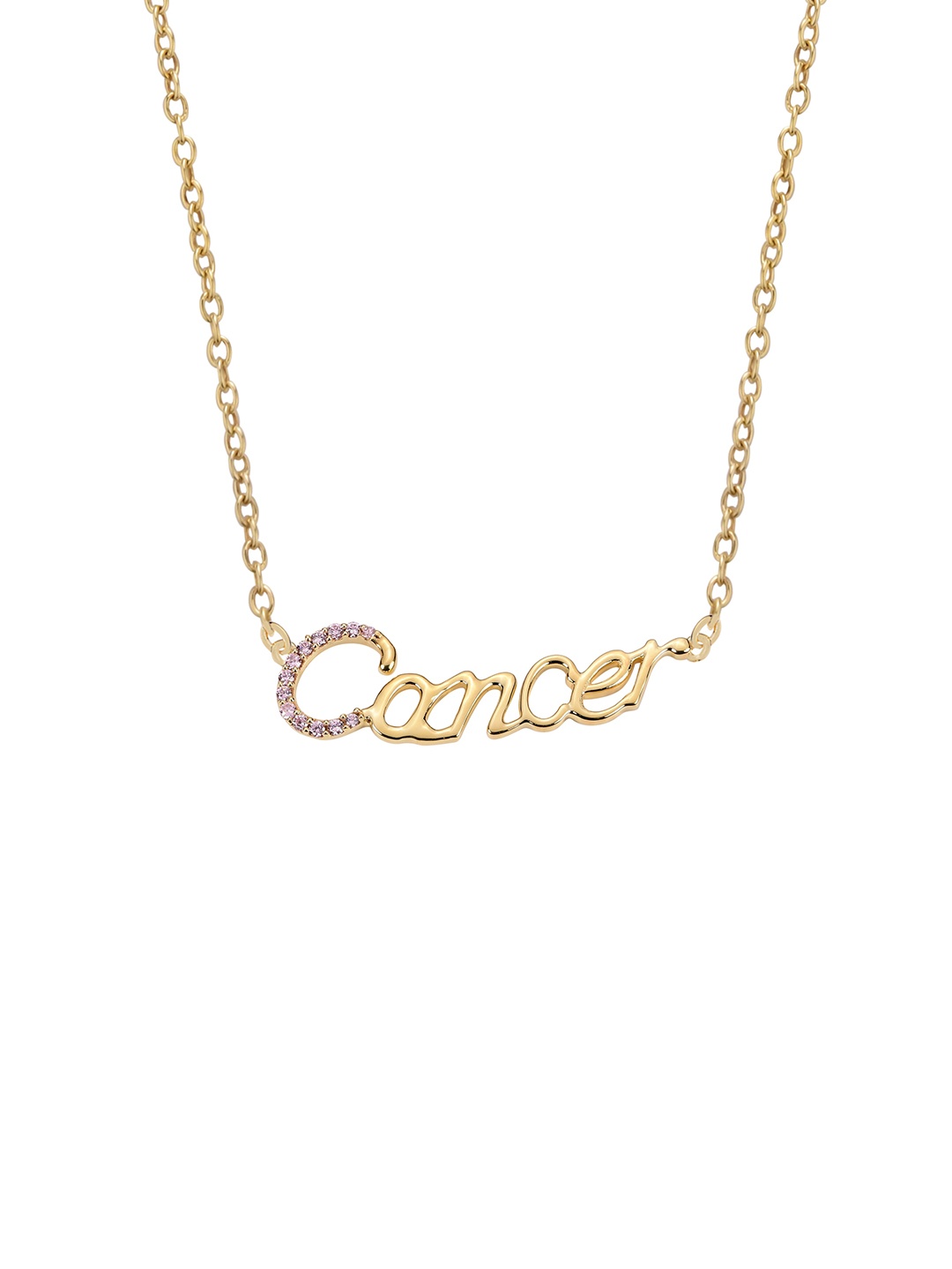 

LA SOULA 925 Gold Sterling Silver Natural Zircon Pendant With Chain