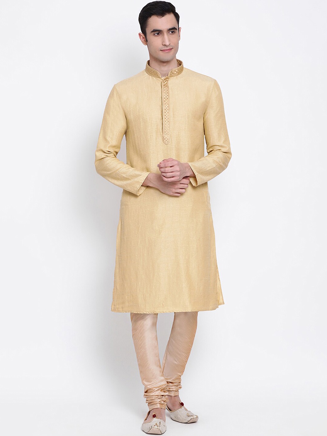 Sanwara men beige kurta
