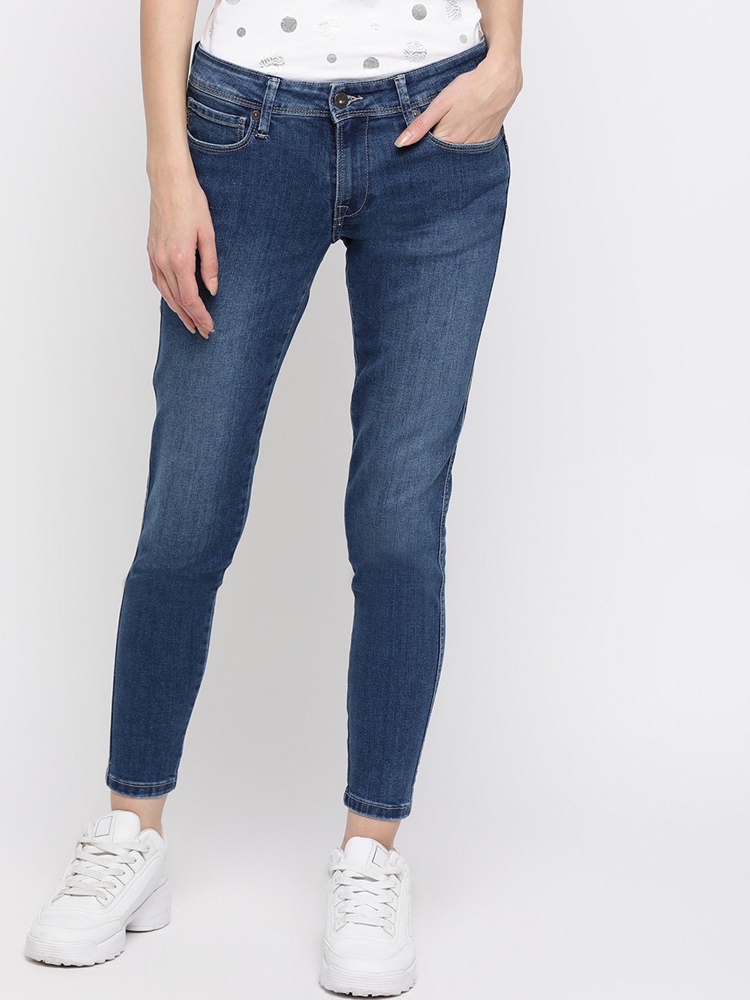 

Pepe Jeans Women Blue Skinny Fit Jeans