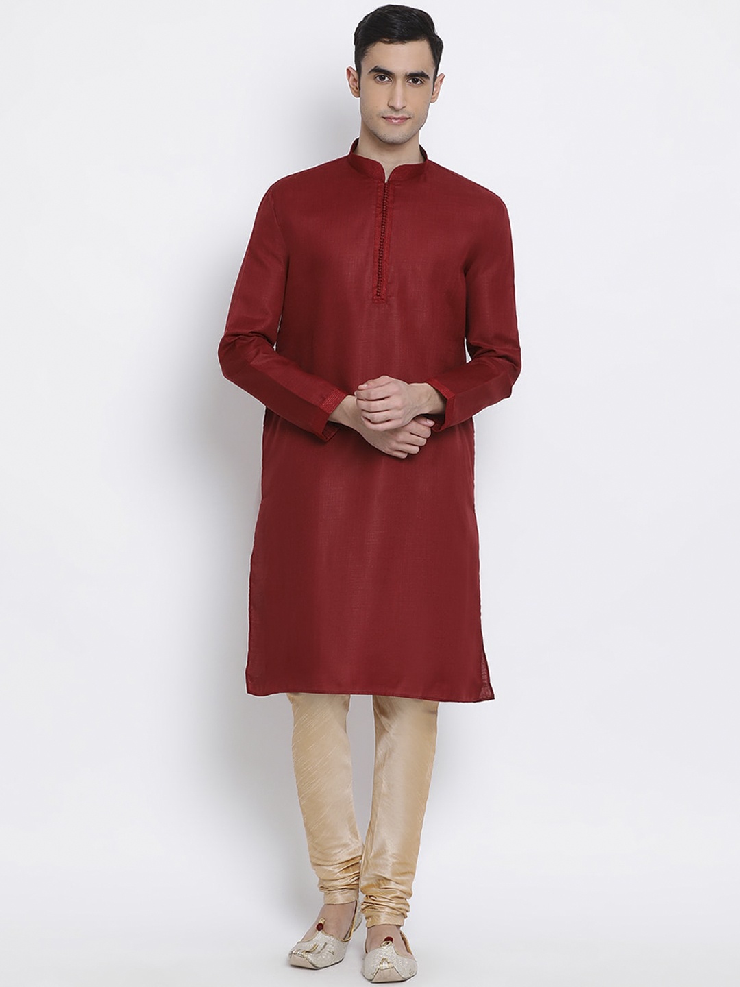 

Sanwara men maroon kurta