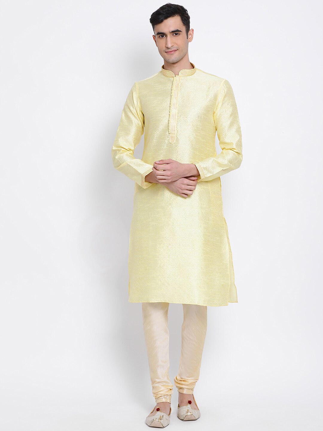 

Sanwara men yellow kurta