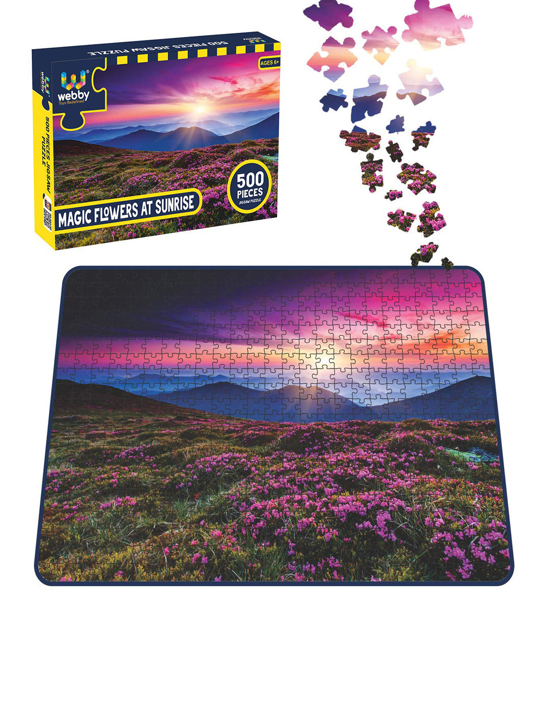 

Webby Kids Green & Blue Magic Flowers At Sunrise Jigsaw Puzzle
