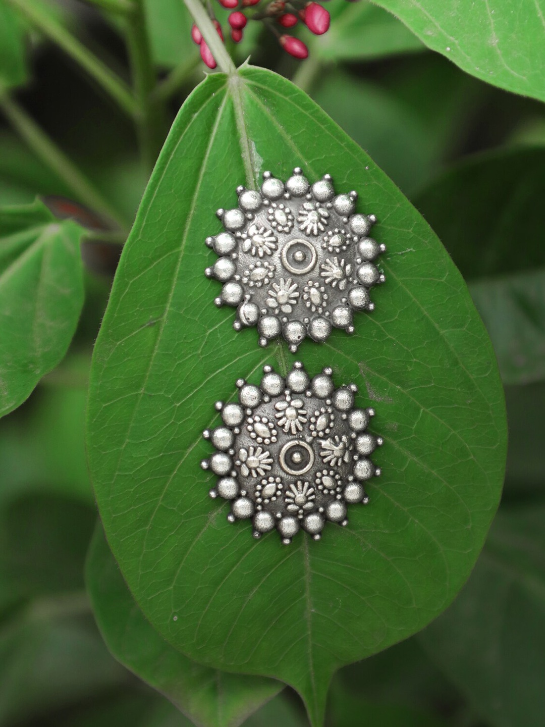 

Adwitiya Collection Silver-Toned Contemporary Stud Earrings