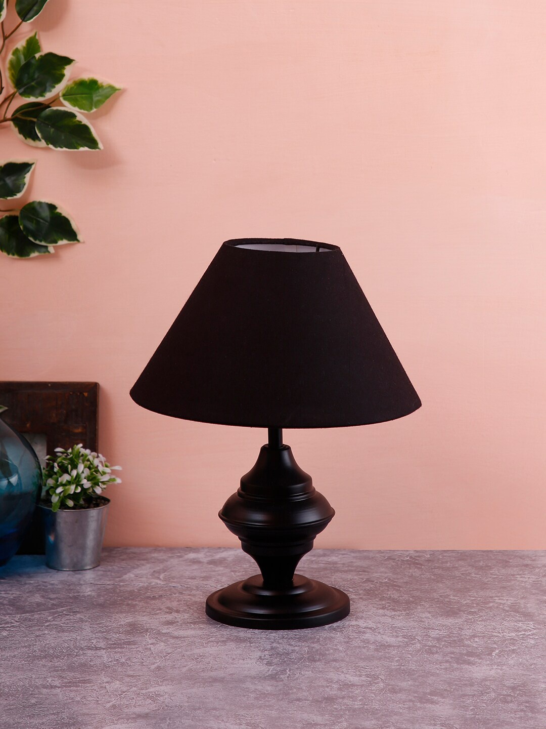 

Devansh Black Solid Frustum Bedside Lamp