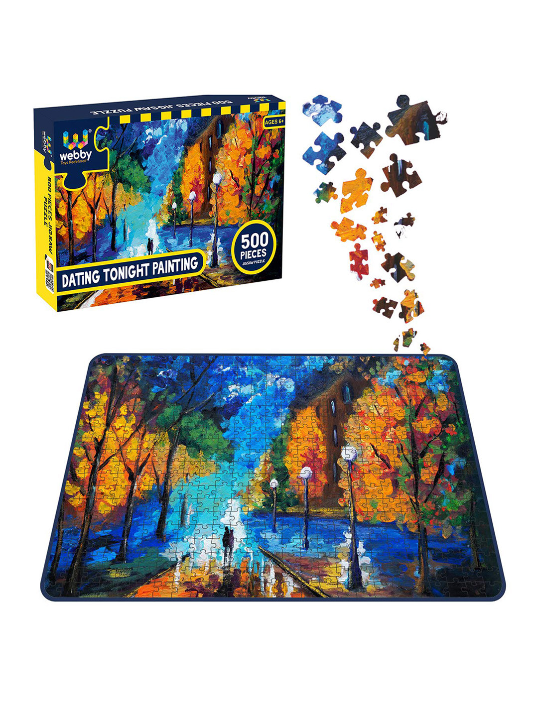 

Webby Kids Blue & Yellow 500 Pieces Dating Tonight Painting Jigsaw Puzzle