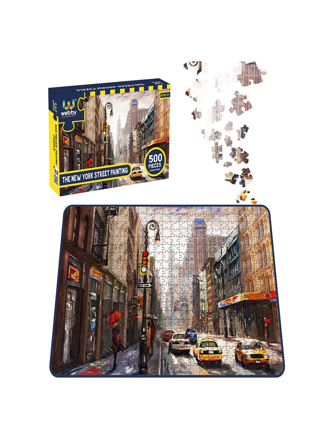 

Webby Kids Brown & Beige The New York Street Painting Jigsaw Puzzle