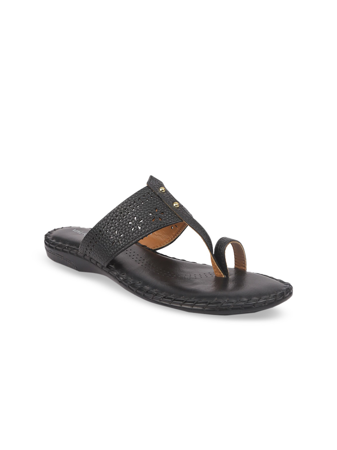 

VALIOSAA Women Black Textured One Toe Flats
