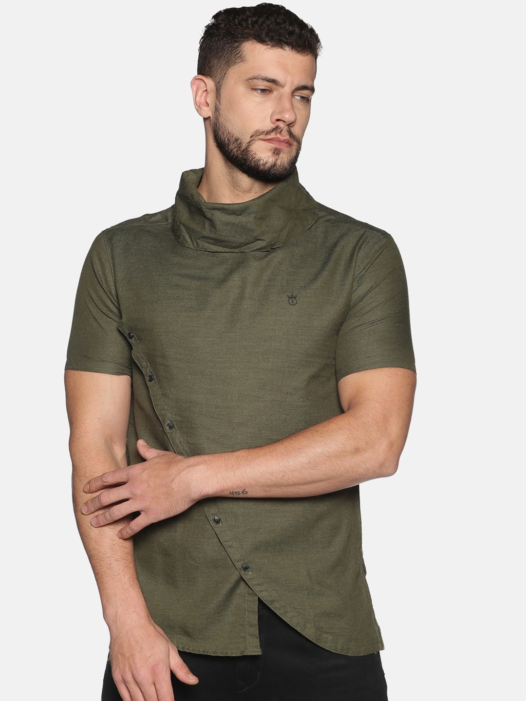

SHOWOFF Men Green Slim Fit Solid Casual Shirt