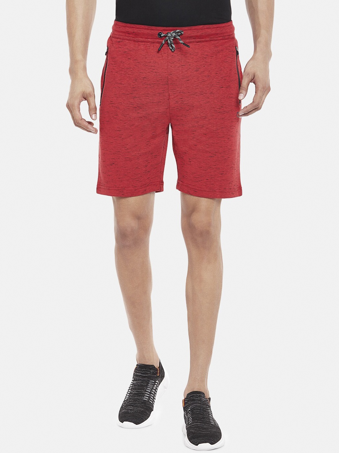 

Ajile by Pantaloons Men Red Solid Slim Fit Regular Shorts