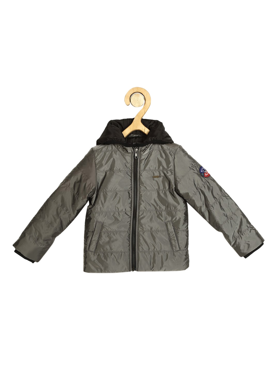 

Allen Solly Junior Boys Grey Solid Windcheater Padded Jacket