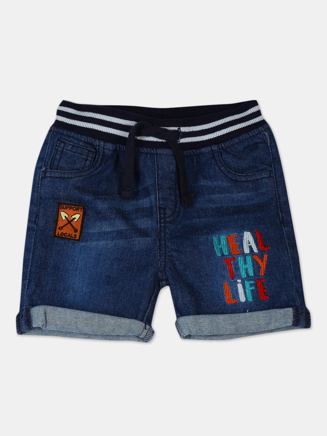 

Donuts Boys Blue Denim Regular Fit Shorts