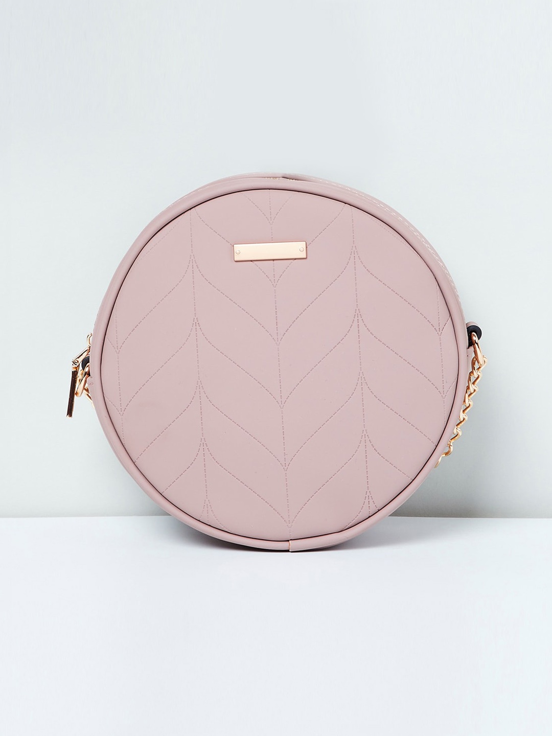 

max Pink Textured Sling Bag