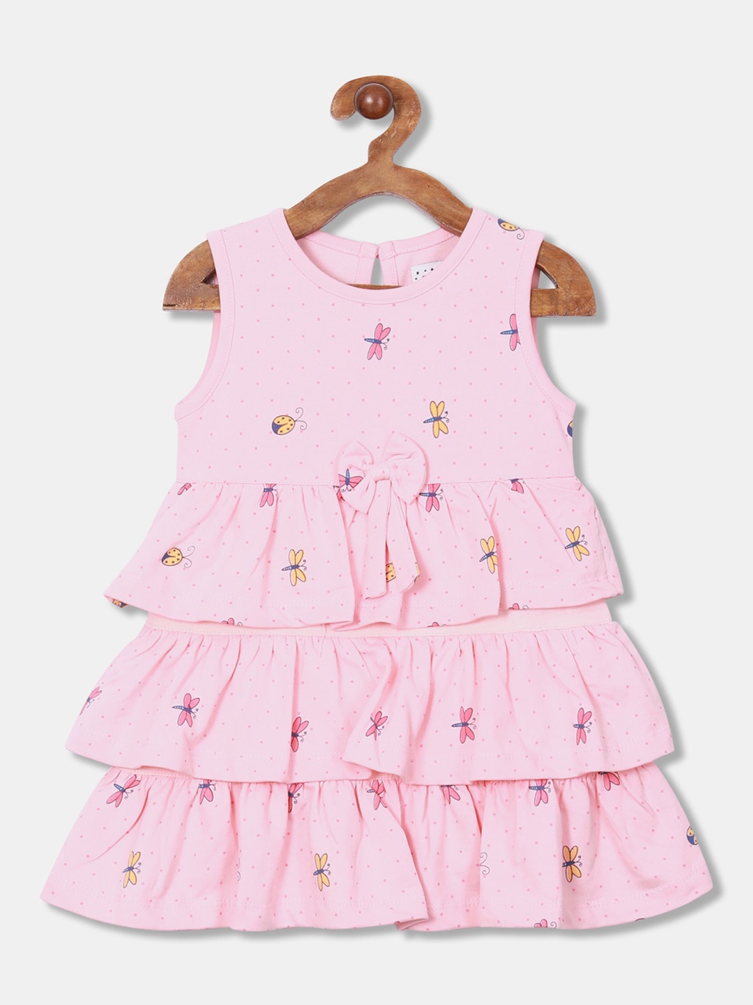 

Donuts Girls Pink Printed A-Line Dress