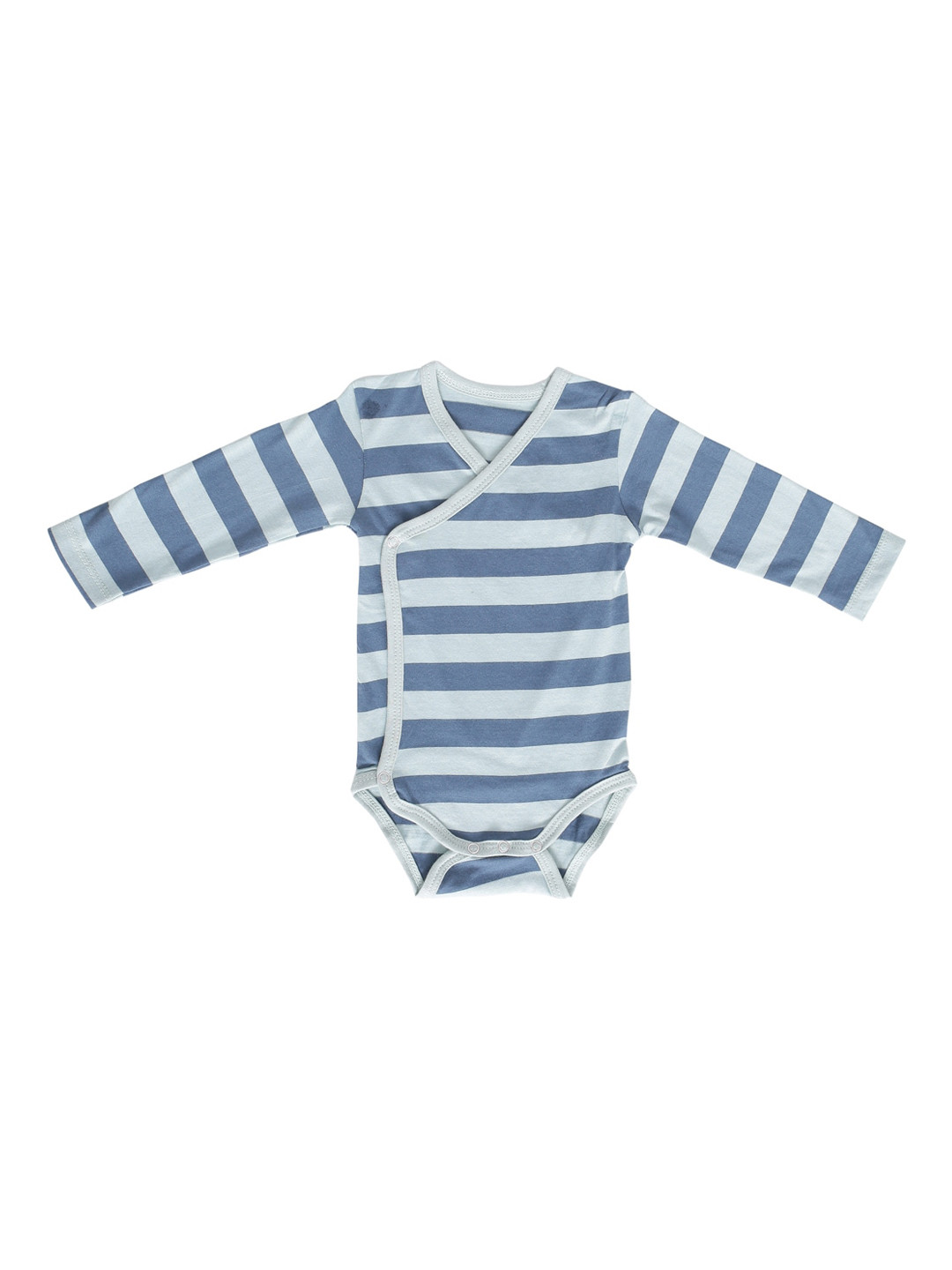

Moms Home Baby Blue Striped Organic Cotton Sustainable Bodysuit