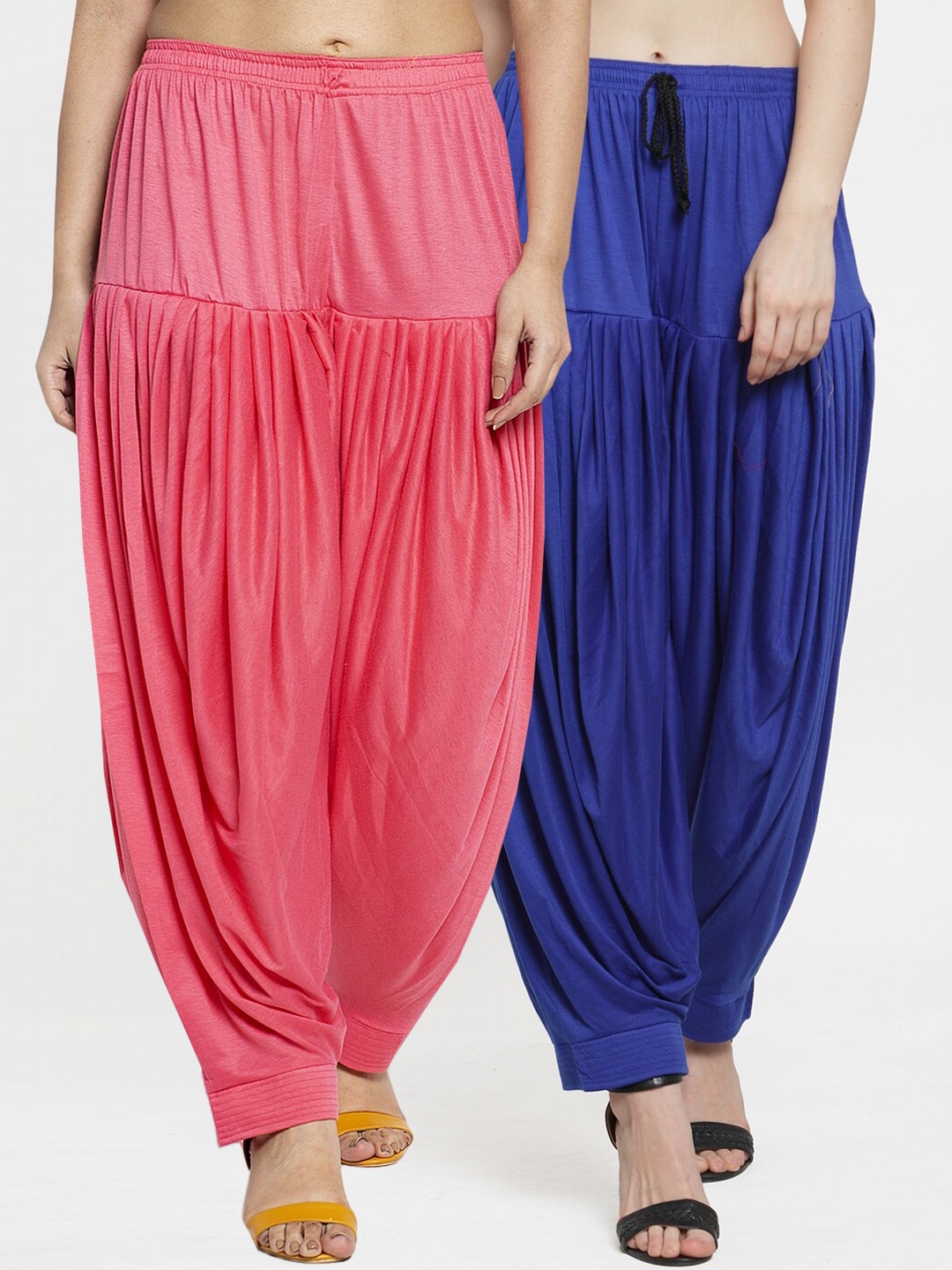 

GRACIT Women Pack Of 2 Solid Loose-Fit Patialas, Blue