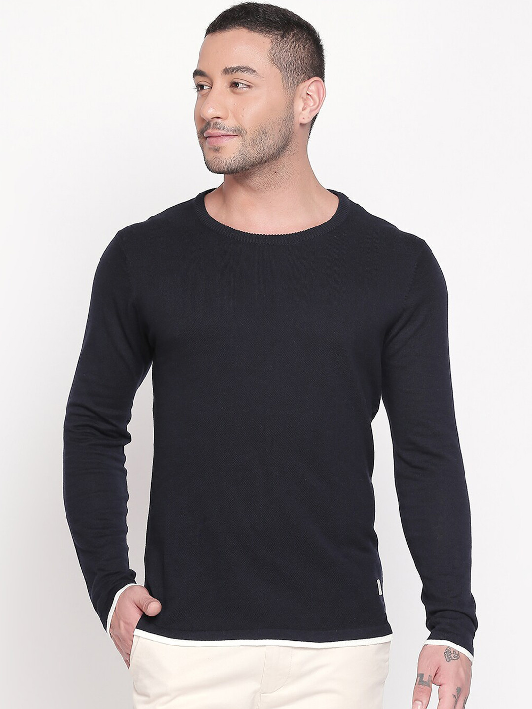 

Urban Ranger by pantaloons Men Navy Blue Sweater