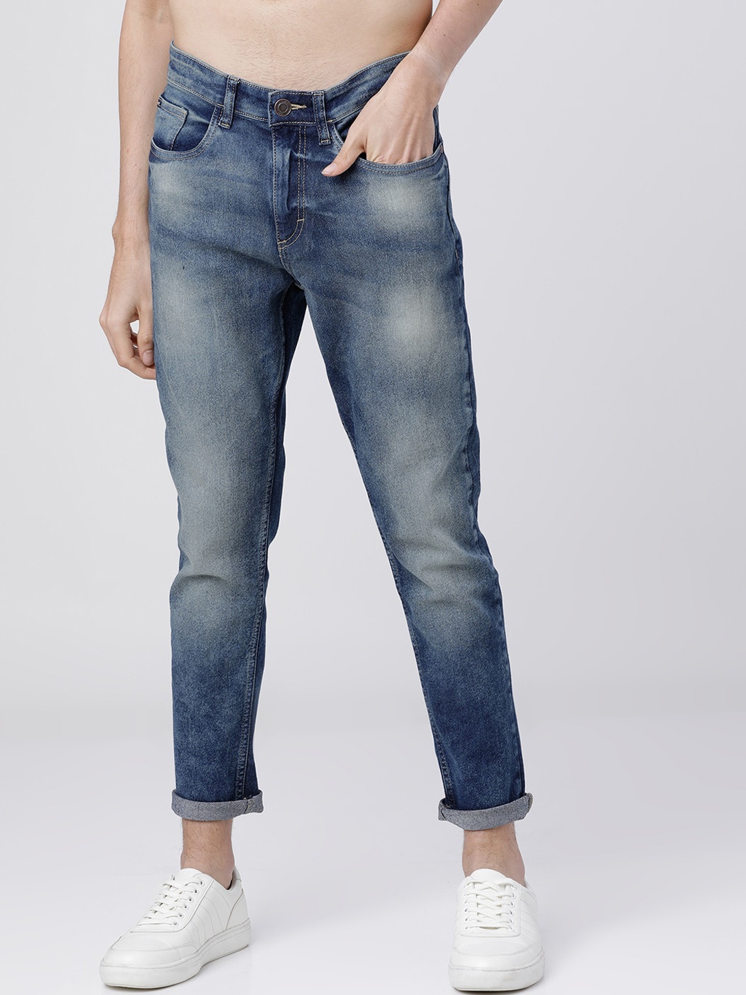 

HIGHLANDER Men Blue Tapered Fit Mid-Rise Clean Look Jeans