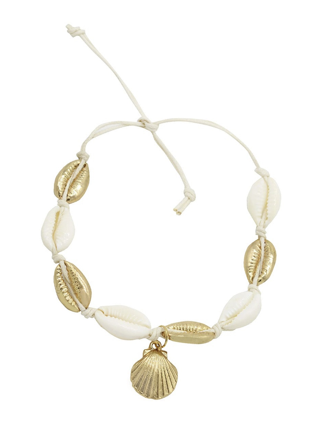 

JOKER & WITCH Gold-Plated White Shell-Beaded Bracelet & Anklet