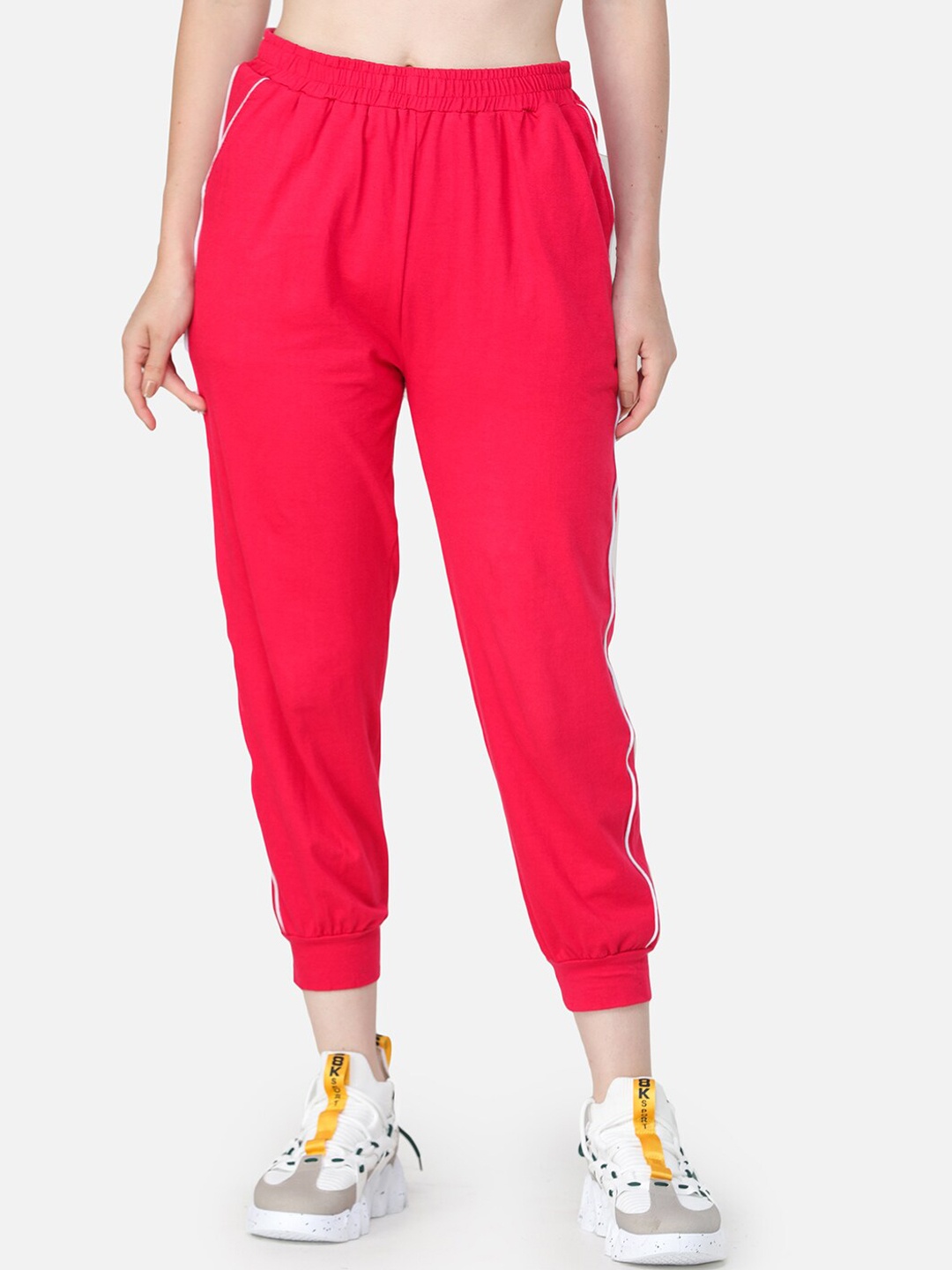

Cation Women Magenta Pink Solid Joggers