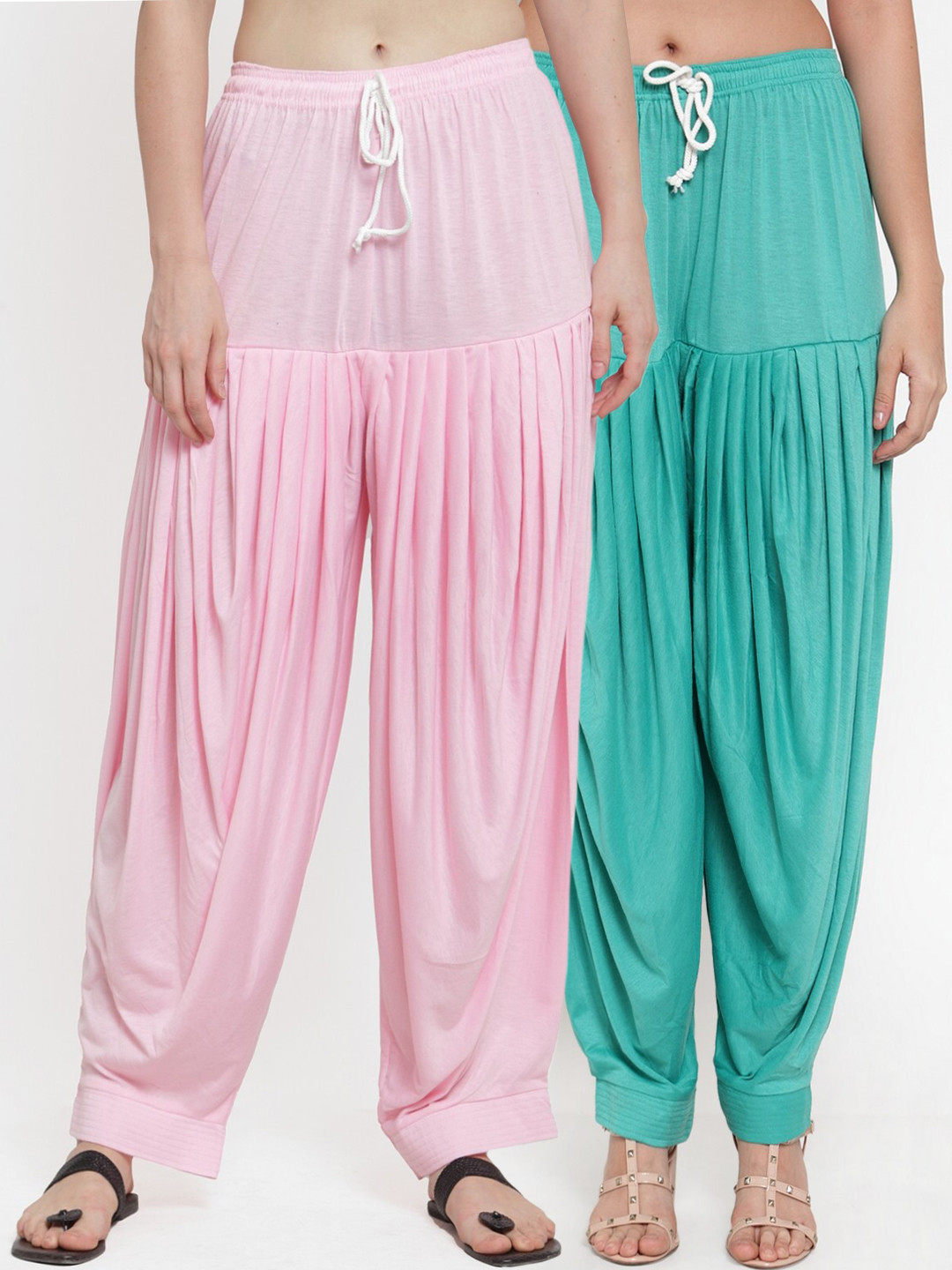 

GRACIT Women Pack Of 2 Solid Patialas, Pink