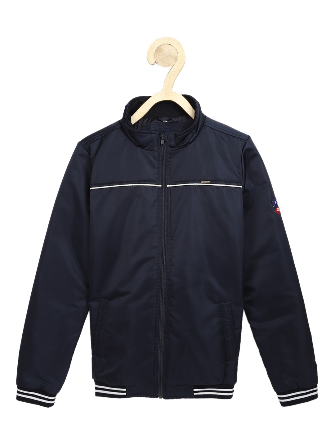 

Allen Solly Junior Boys Navy Blue Solid Windcheater Bomber