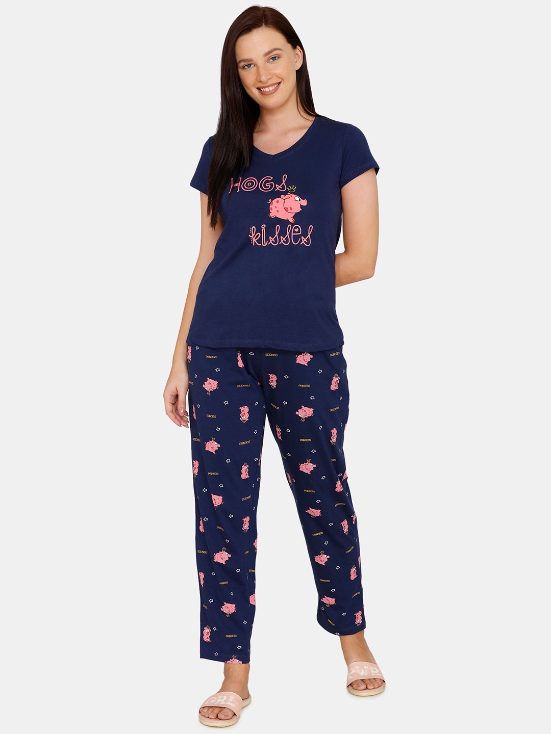 

Zivame Women Navy Blue Graphic