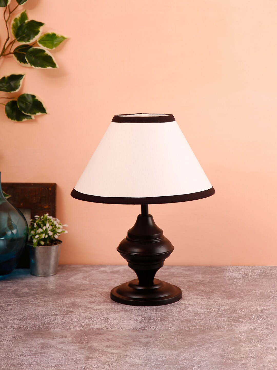 

Devansh White & Black Solid Frustum Table Lamp