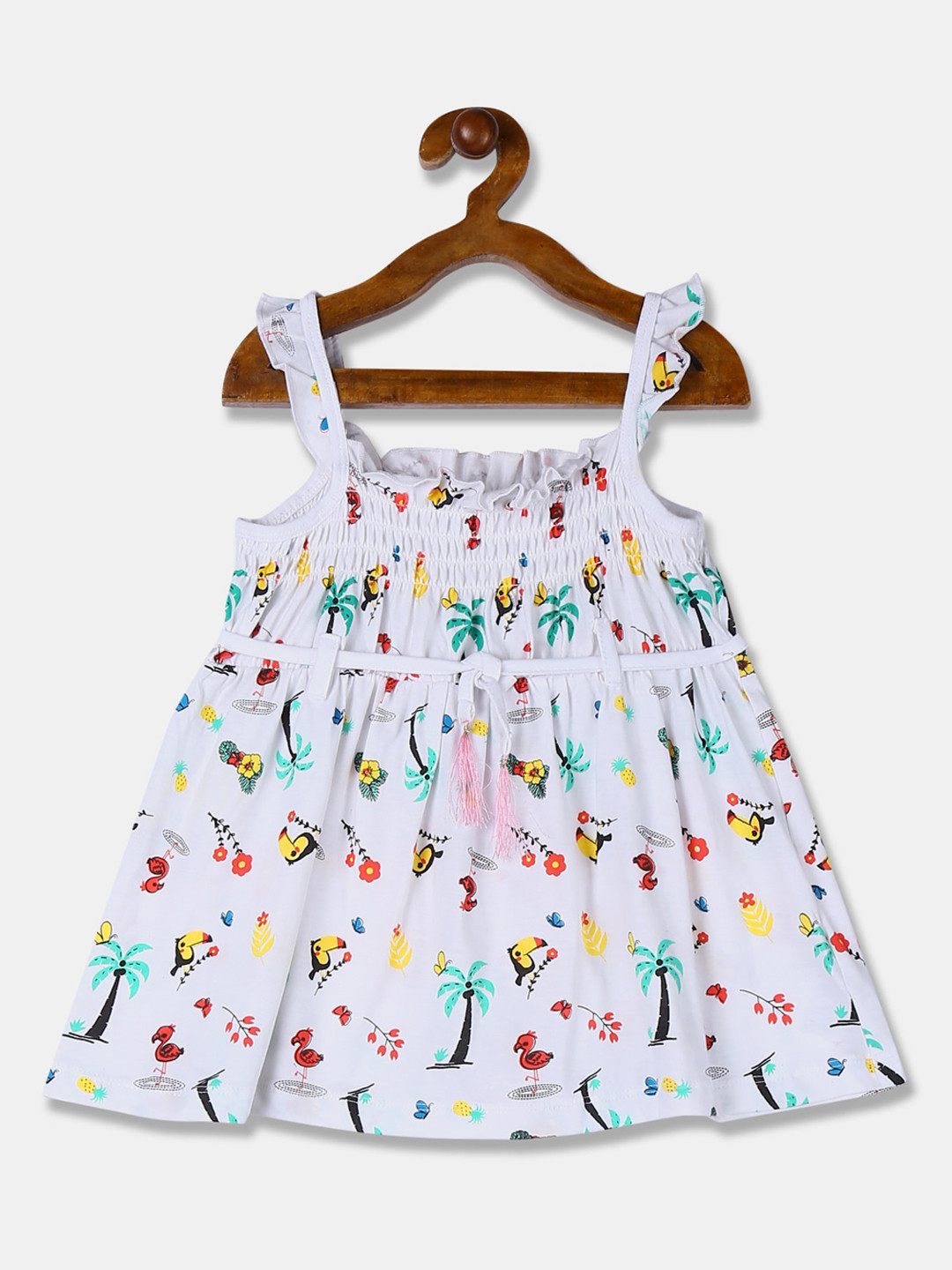 

Donuts Girls White Printed A-Line Dress