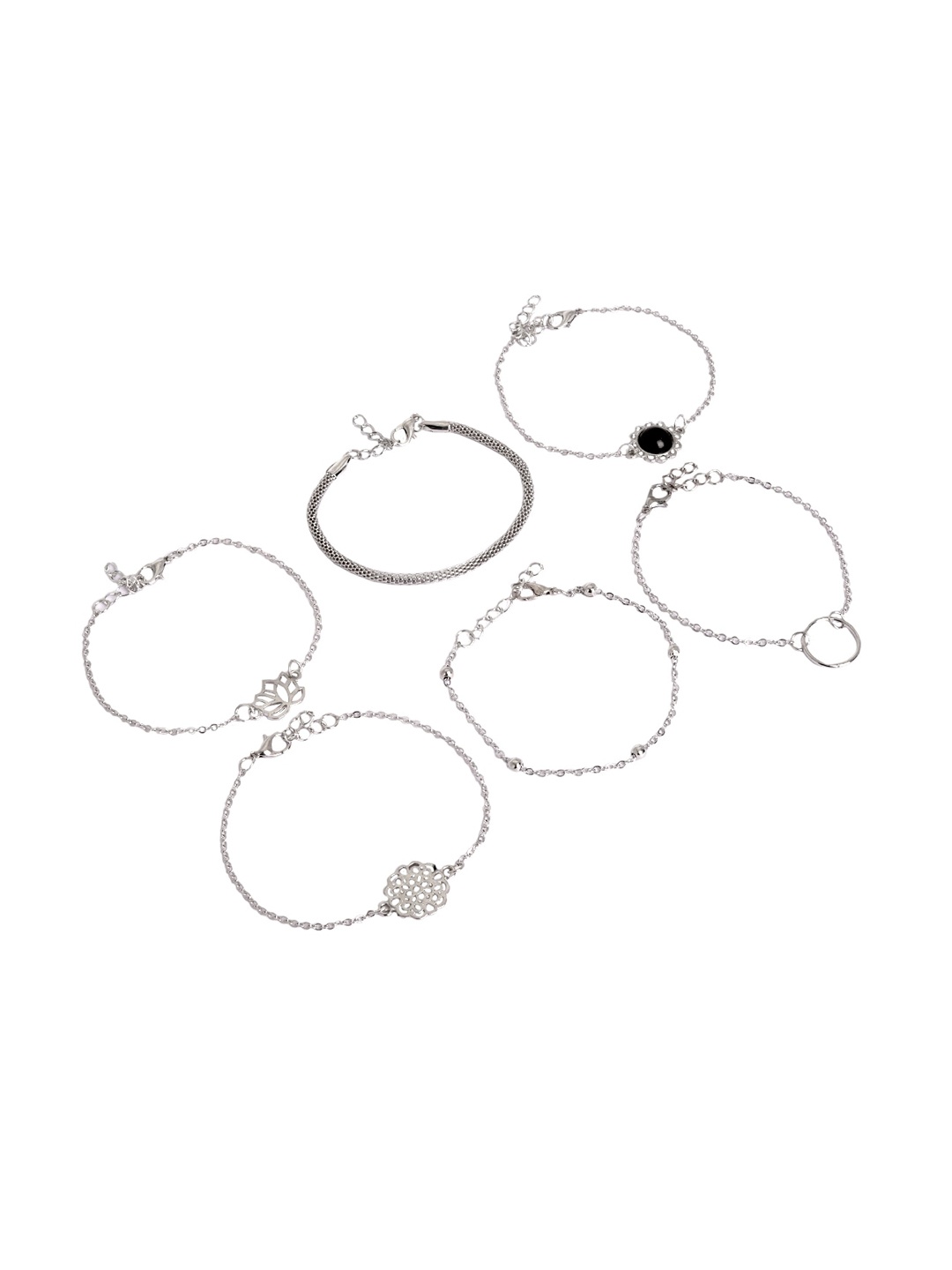 

JOKER & WITCH Set of 6 Silver-Toned Bracelets